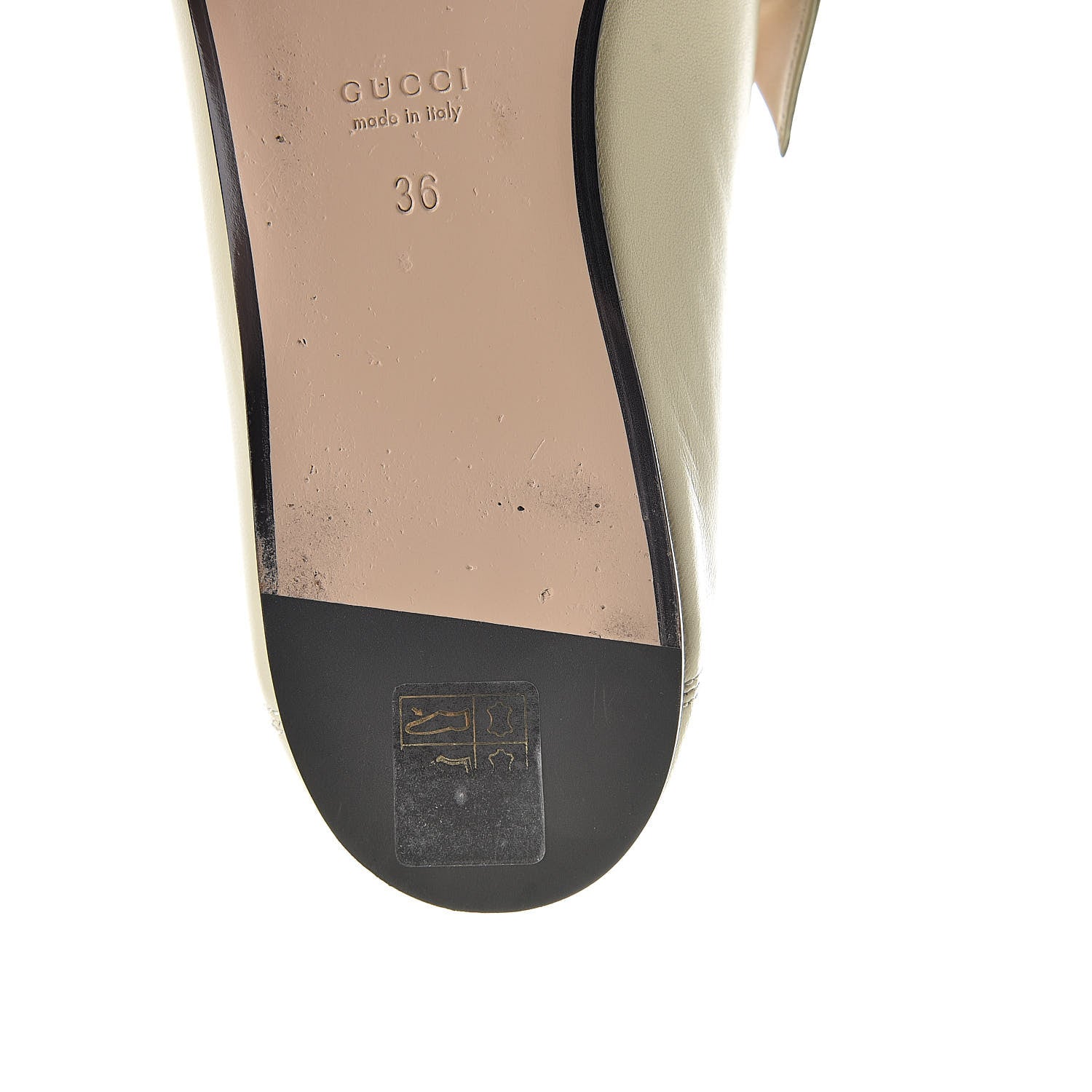 Gucci Nappa Pearl Studded Queen Margaret Loafers 36 White 12 of 13