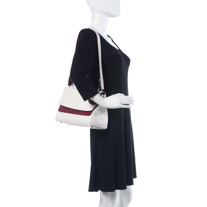 Christian Dior Calfskin Be Dior Double Flap White Burgundy 2 of 13
