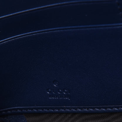 Gucci Calfskin Matelasse GucciGhost GG Marmont Zip Around Wallet Blue Agata Hibiscus Red 7 of 12