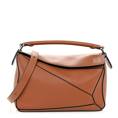 Loewe Calfskin Small Puzzle Bag Tan 1 of 9