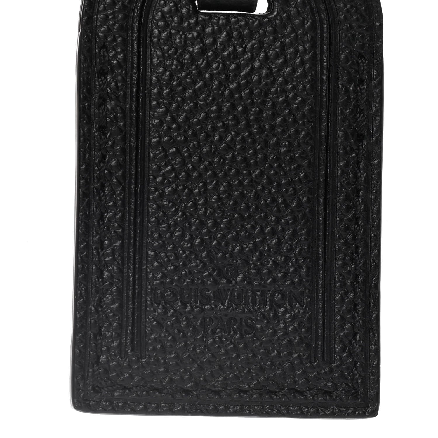 Louis Vuitton Calfskin Luggage Tag Black 3 of 3
