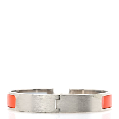 Hermes Matte Enamel Narrow Clic Clac HH Bracelet T6 Orange 3 of 5