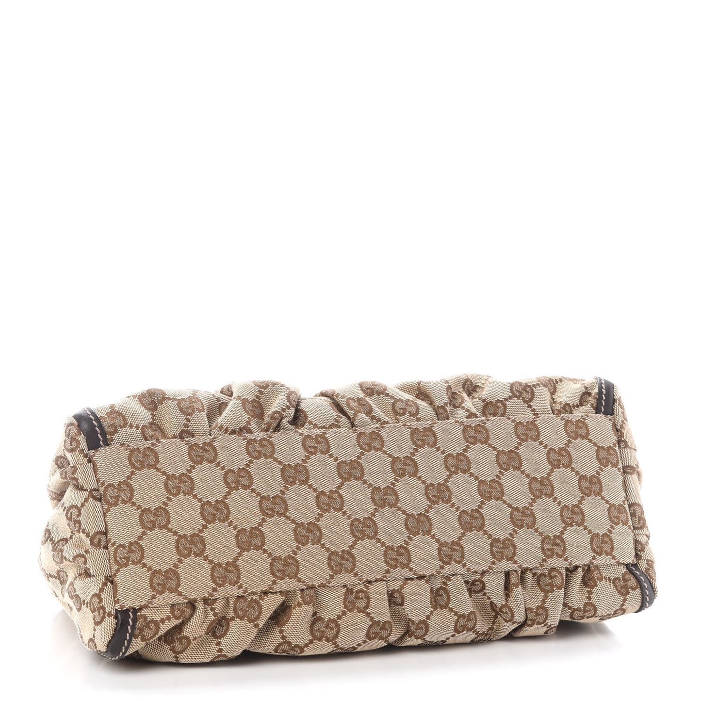 Monogram Medium D Gold Ring Hobo Dark Brown