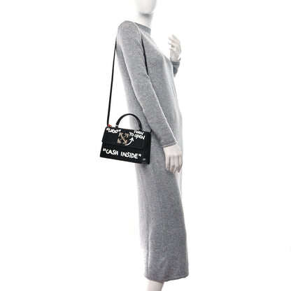 Off-White Calfskin Cash Jitney 1.4 Shoulder Bag Black 2 of 10