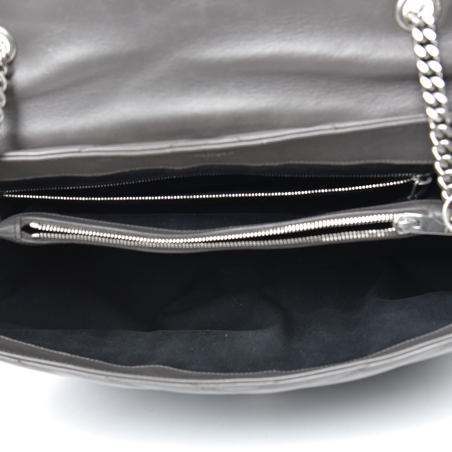 Saint Laurent Calfskin Y Quilted Monogram Large Loulou Chain Satchel Earth 5 of 16