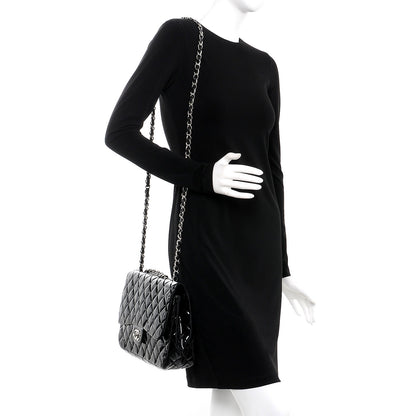 Chanel Patent Quilted Jumbo Single Flap Black 2 of 11
