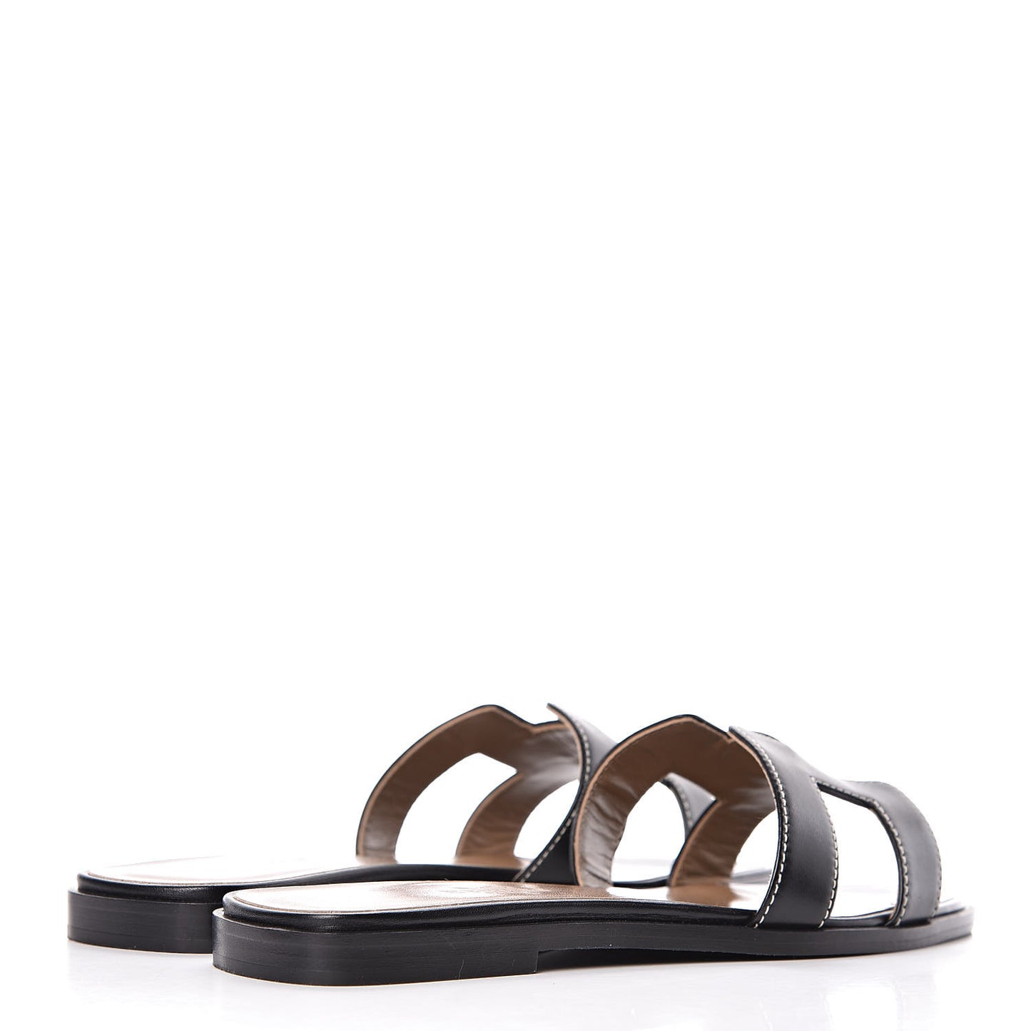 Box Calfskin Oran Sandals 36.5 Black