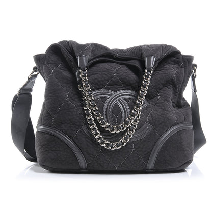 Chanel Microsuede Quilted Rodeo Drive Hobo Black 1 of 7