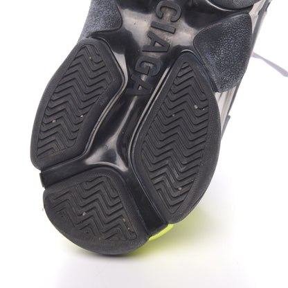 Balenciaga Nylon Suede Mens Triple S 2.0 Sneakers 40 Gris Black Jaune Fluo 12 of 14