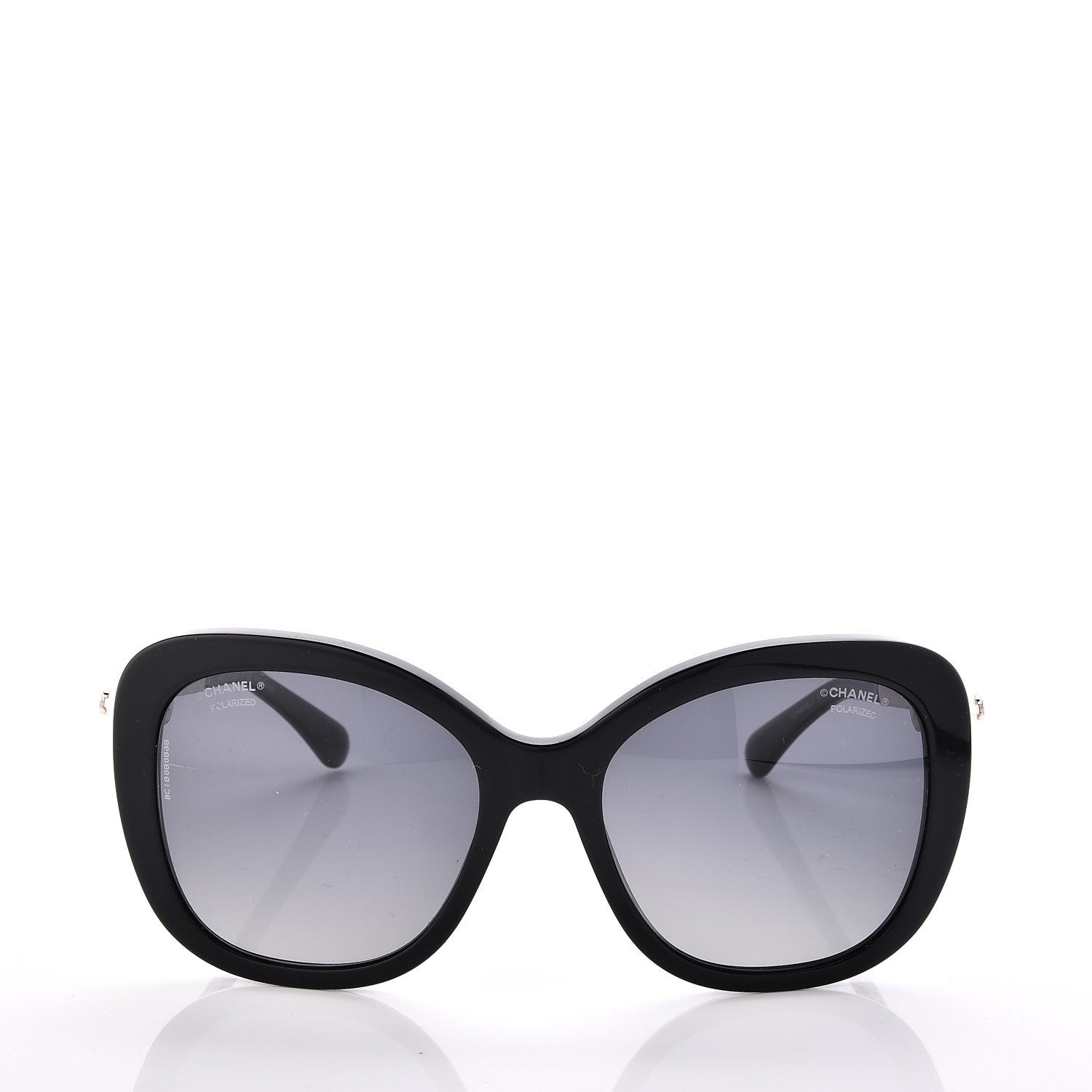 Chanel Square Winter Polarized Pearl Sunglasses 5339-H Black 2 of 8