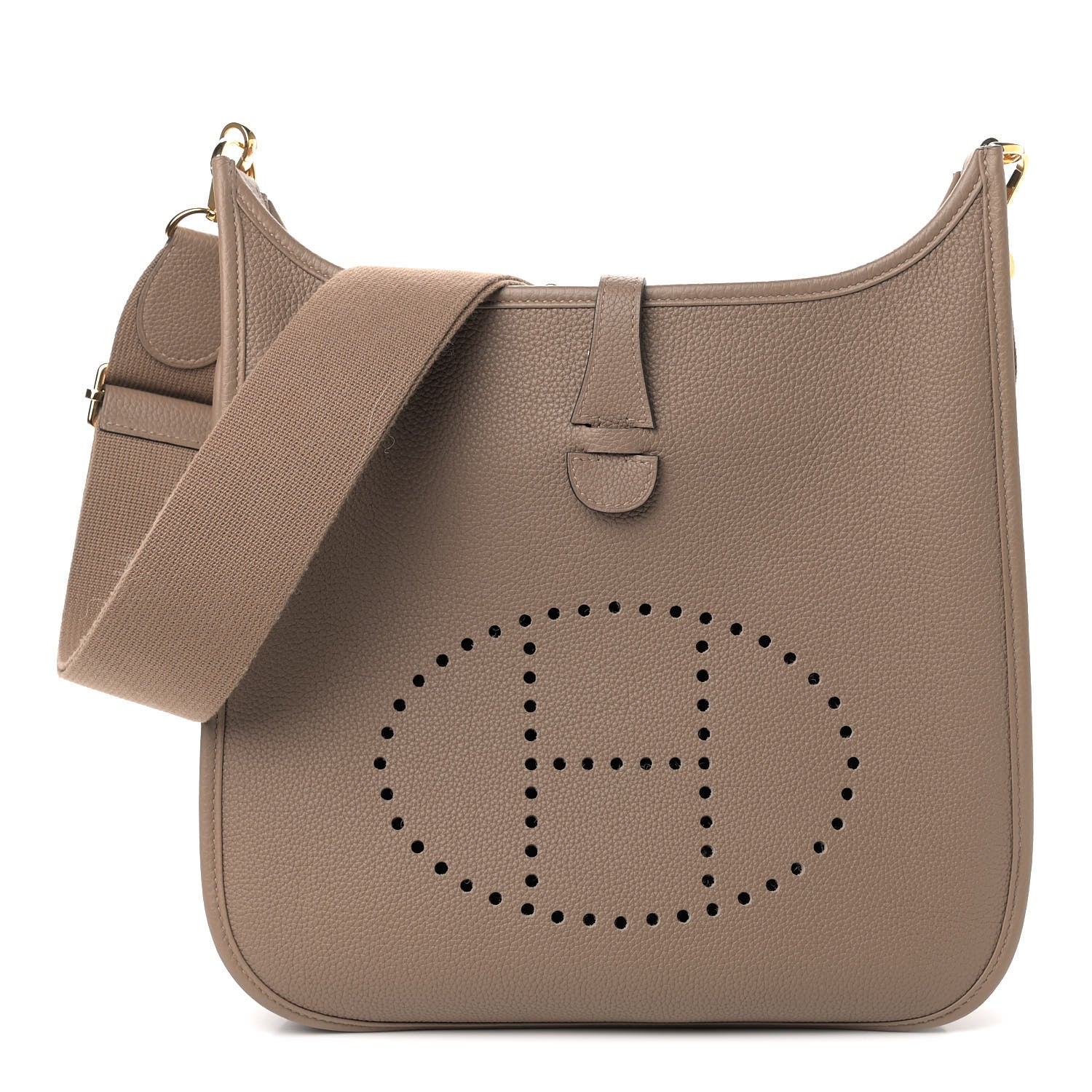 Hermes Taurillon Clemence Evelyne III PM Beige De Weimar 1 of 8