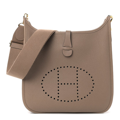 Hermes Taurillon Clemence Evelyne III PM Beige De Weimar 1 of 8