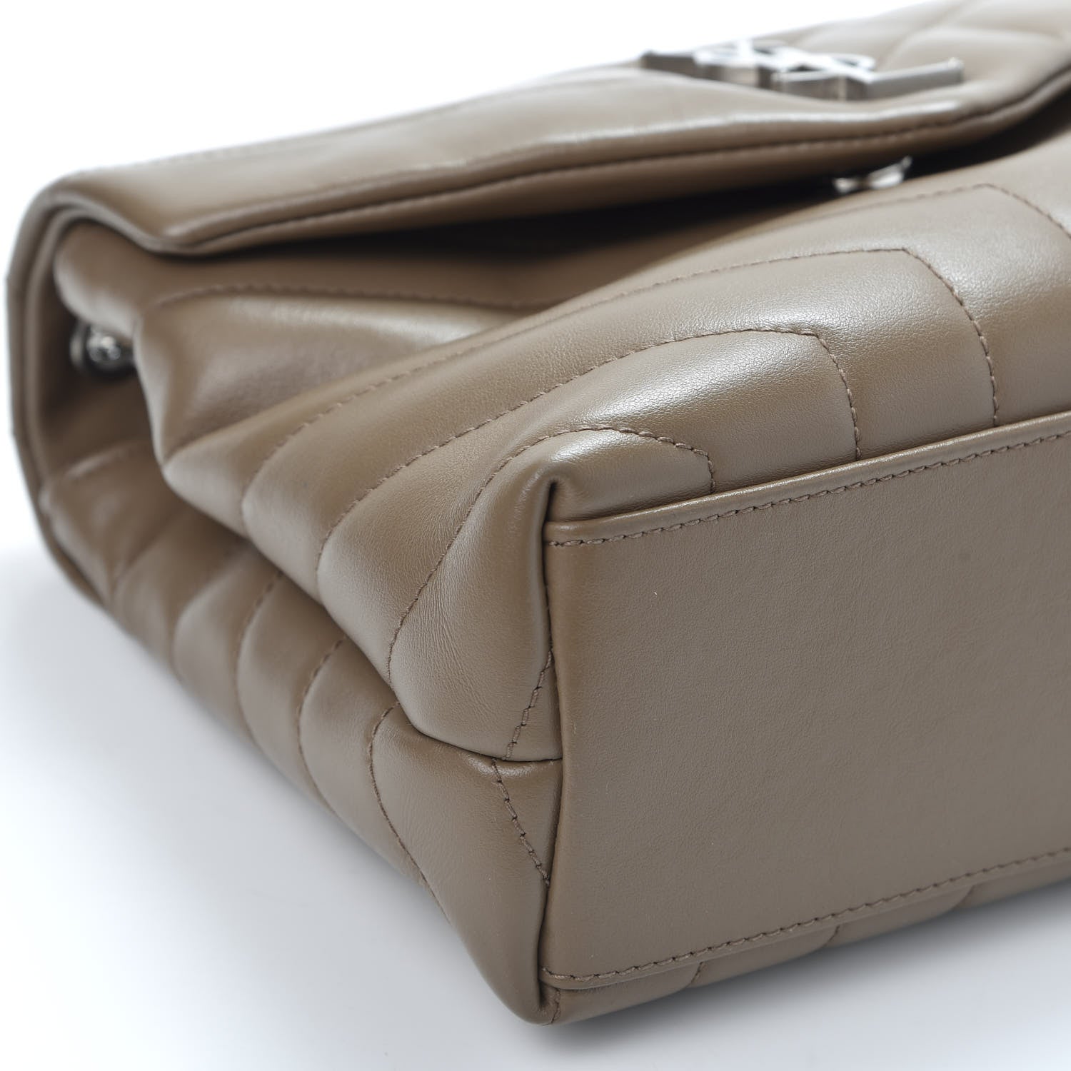 Saint Laurent Calfskin Y Quilted Monogram Small Loulou Chain Satchel Faggio 5 of 10