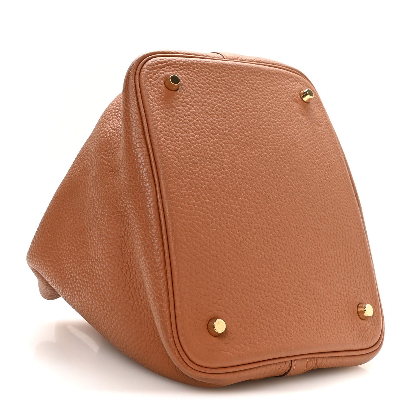 Taurillon Clemence Matte Alligator Picotin Lock Touch 22 MM Gold