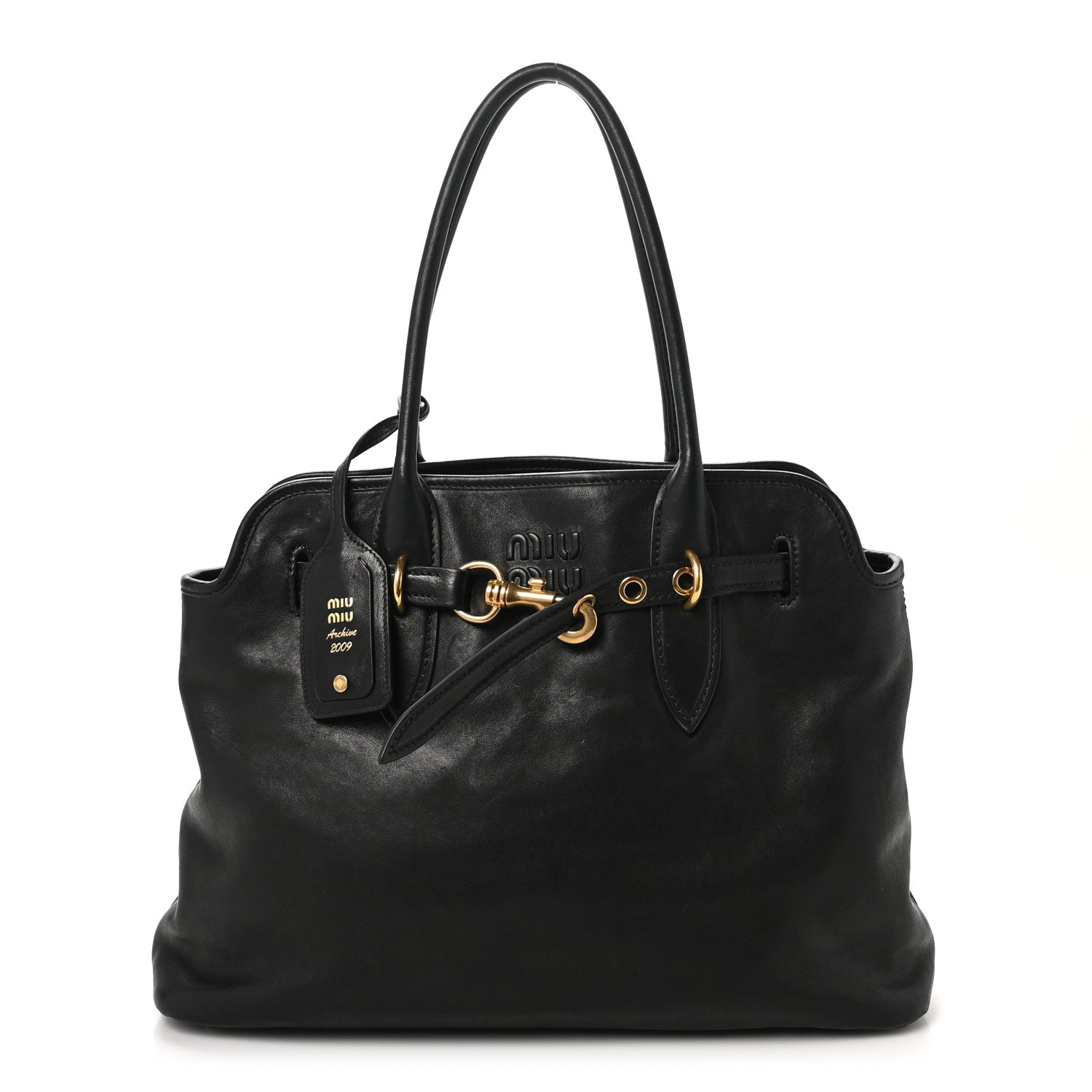 Miu Miu Nappa Medium Aventure Bag Black 1 of 11