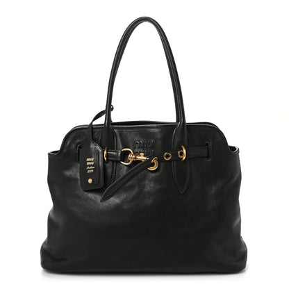 Miu Miu Nappa Medium Aventure Bag Black 1 of 11