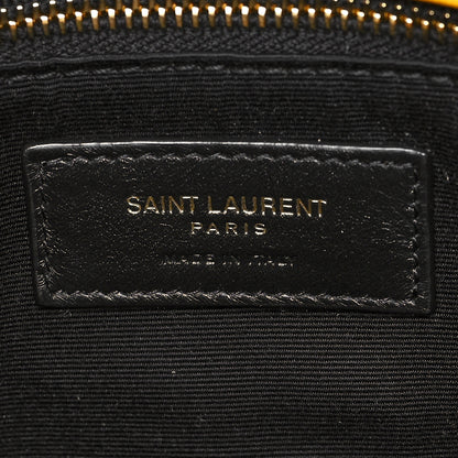 Saint Laurent Lambskin Quilted Medium Loulou Puffer Monogram Chain Satchel Saffran 7 of 9