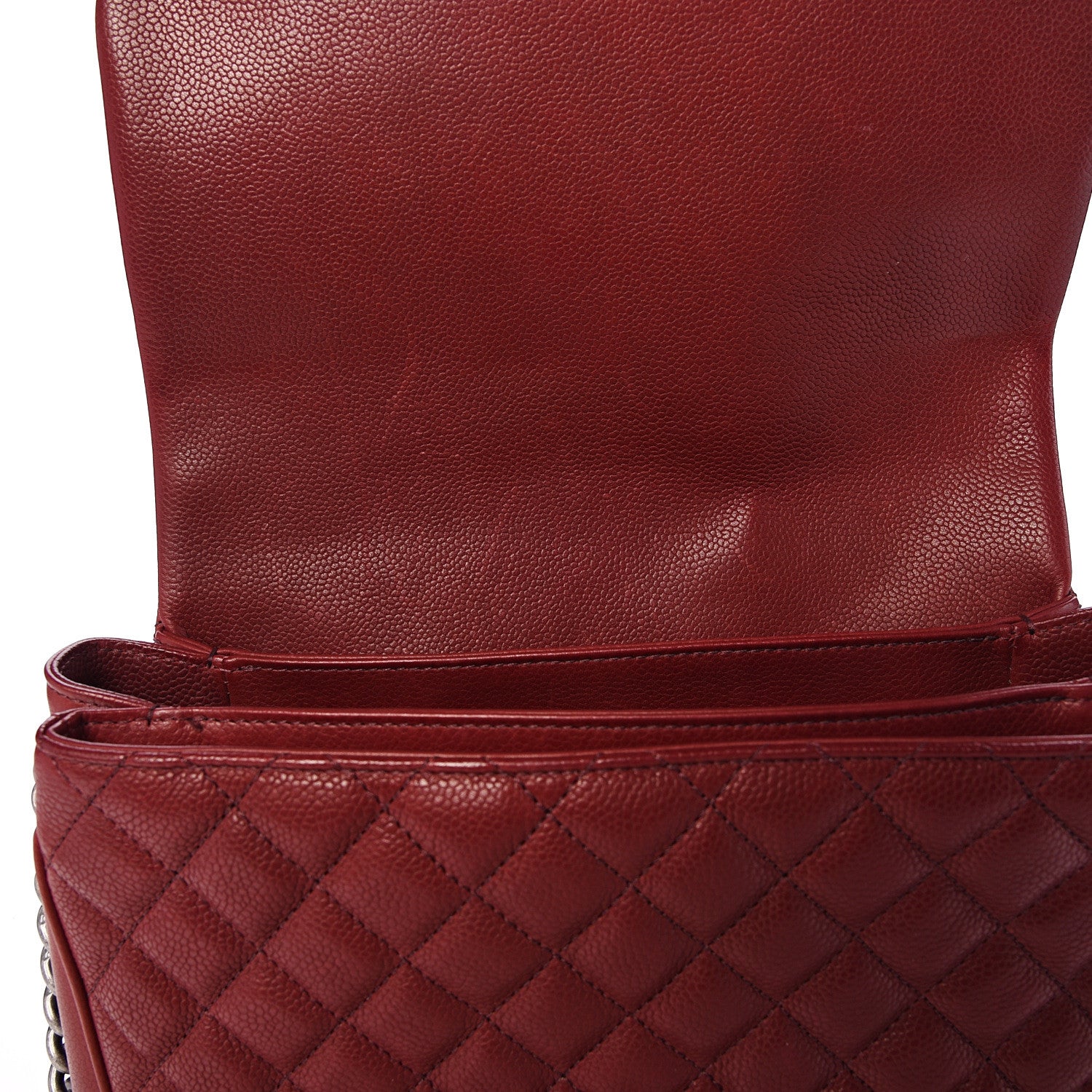 Chanel Caviar Quilted Medium Rock In Rome Single Flap Burgundy 10 of 12