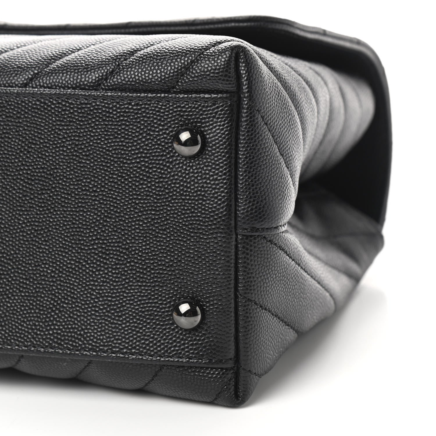 Chanel Caviar Chevron Quilted Small Coco Handle Flap So Black 9 of 9