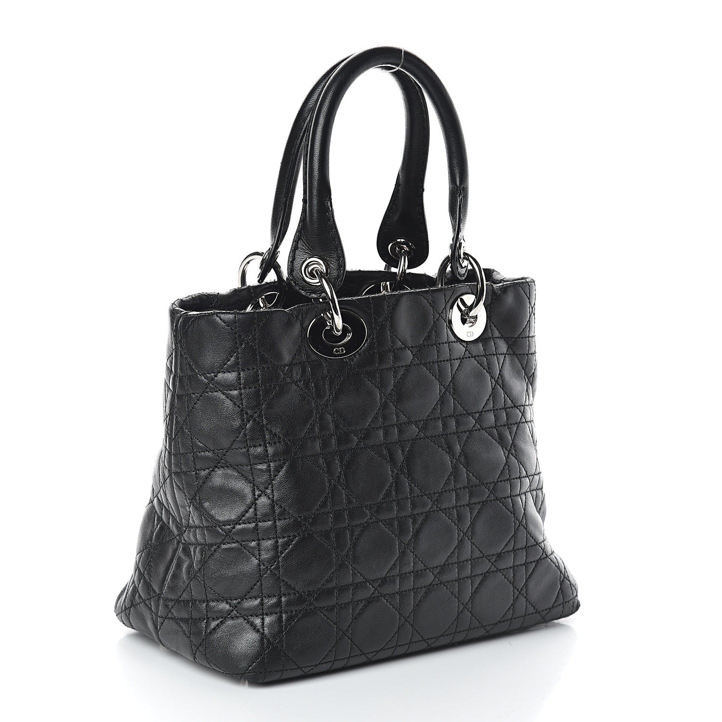 Lambskin Cannage Small Soft Lady Dior Tote Black