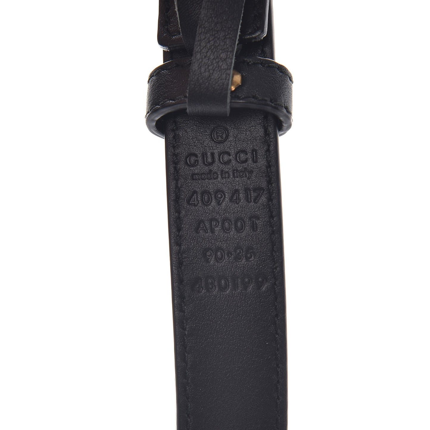 Calfskin Double G 20mm Belt 90 36 Black