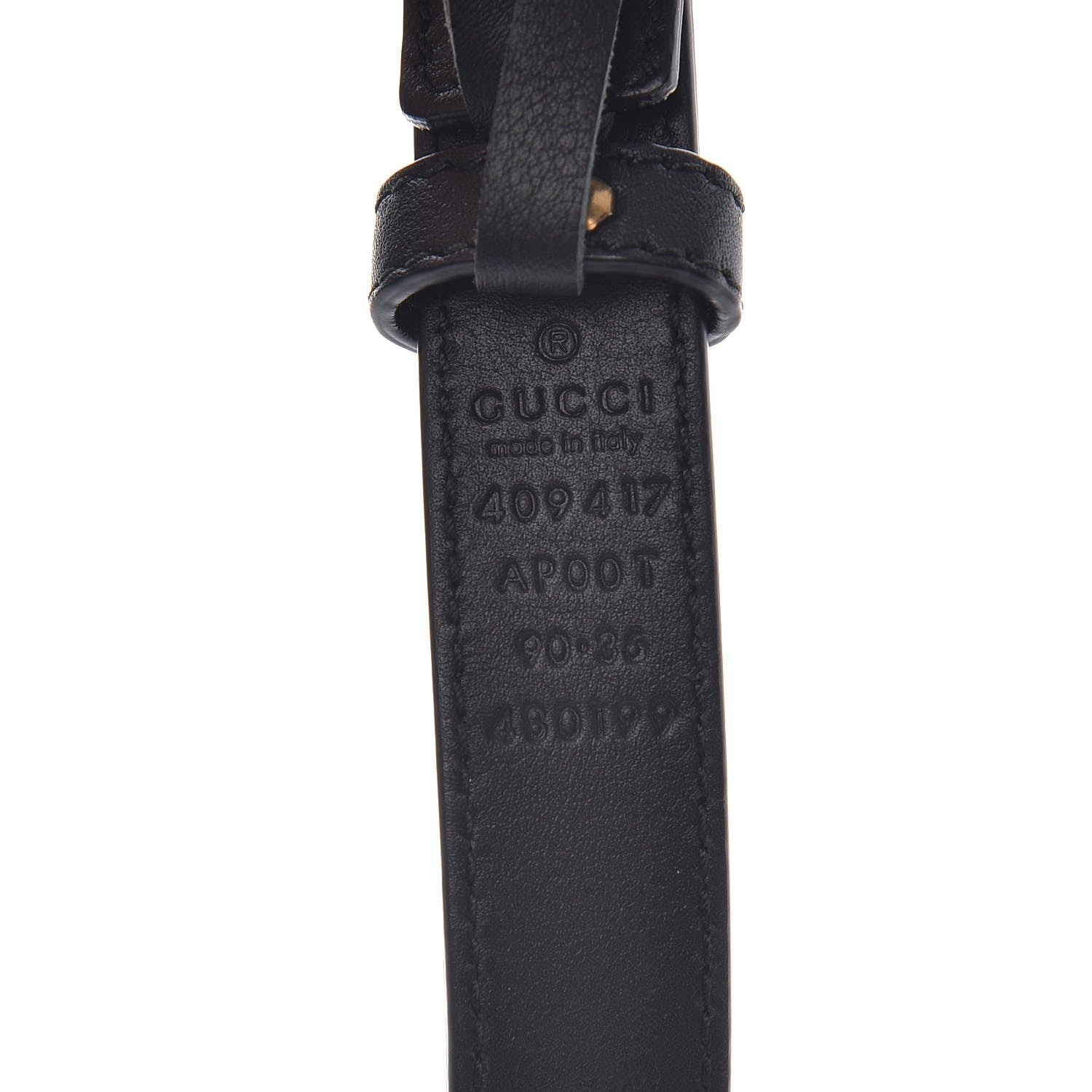Gucci Calfskin Double G 20mm Belt 90 36 Black 4 of 6