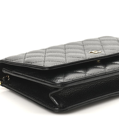 Chanel Caviar Quilted Wallet on Chain WOC Black 9 of 12