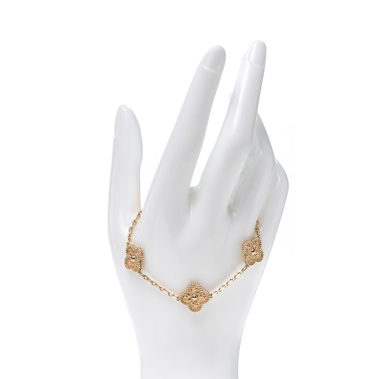 18K Yellow Gold 5 Motifs Vintage Alhambra Bracelet