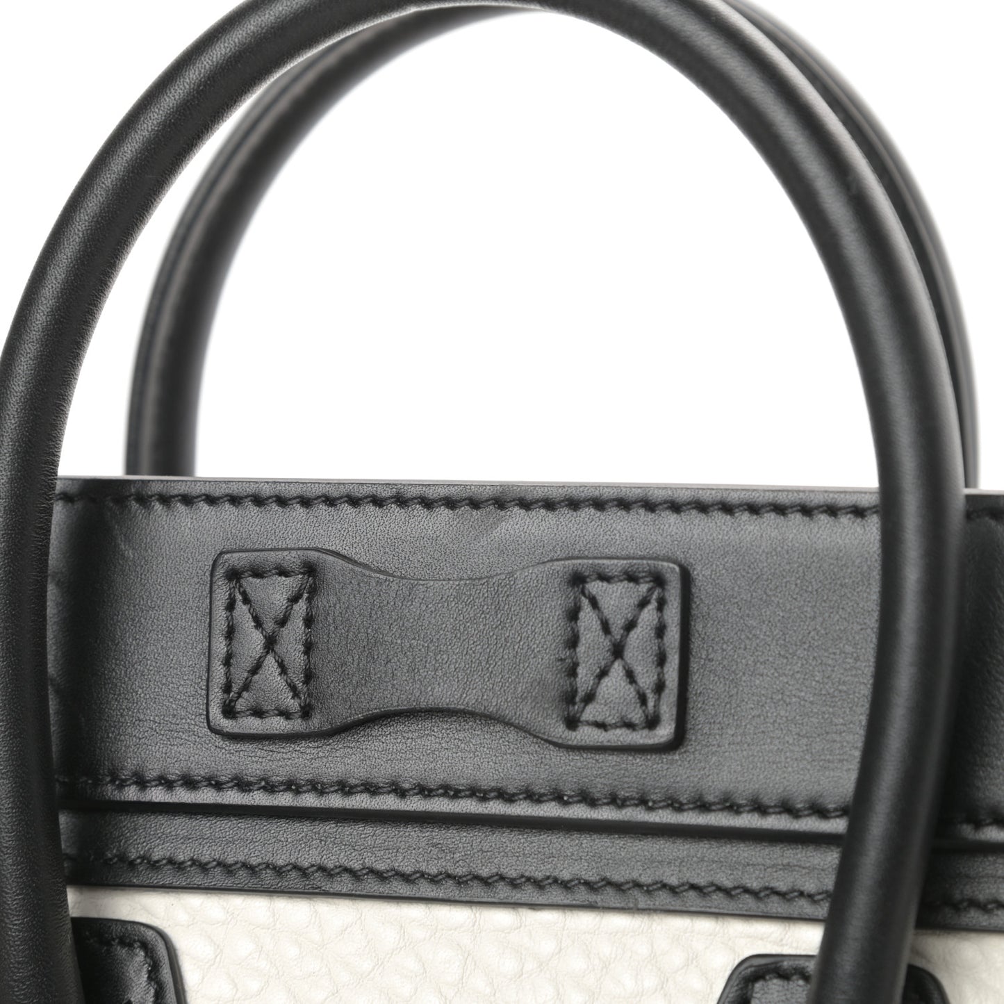 Bullhide Calfskin Nano Tri-Color Luggage White