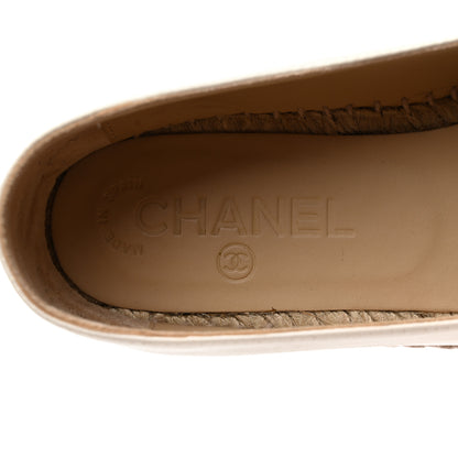 Chanel Lambskin CC Espadrilles 36 White Black 7 of 11
