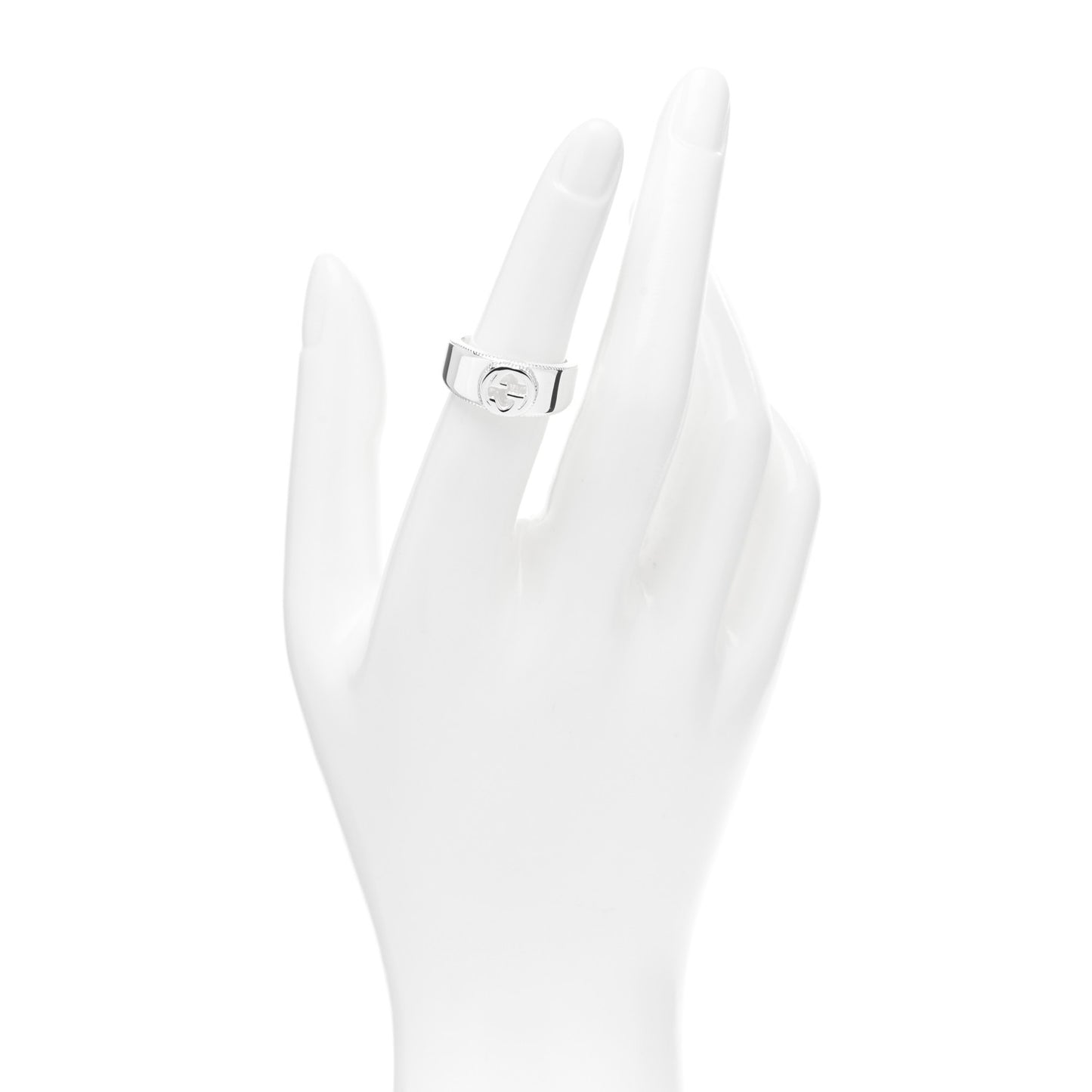 Sterling Silver Interlocking G Ring 52 6
