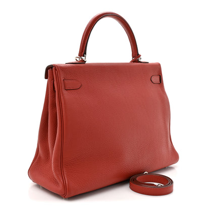 Hermes Togo Kelly Retourne 35 Rouge Venetian 3 of 12