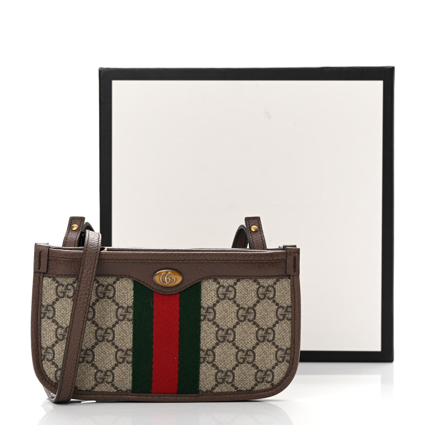 GG Supreme Monogram Web Ophidia Crossbody Beige New Acero