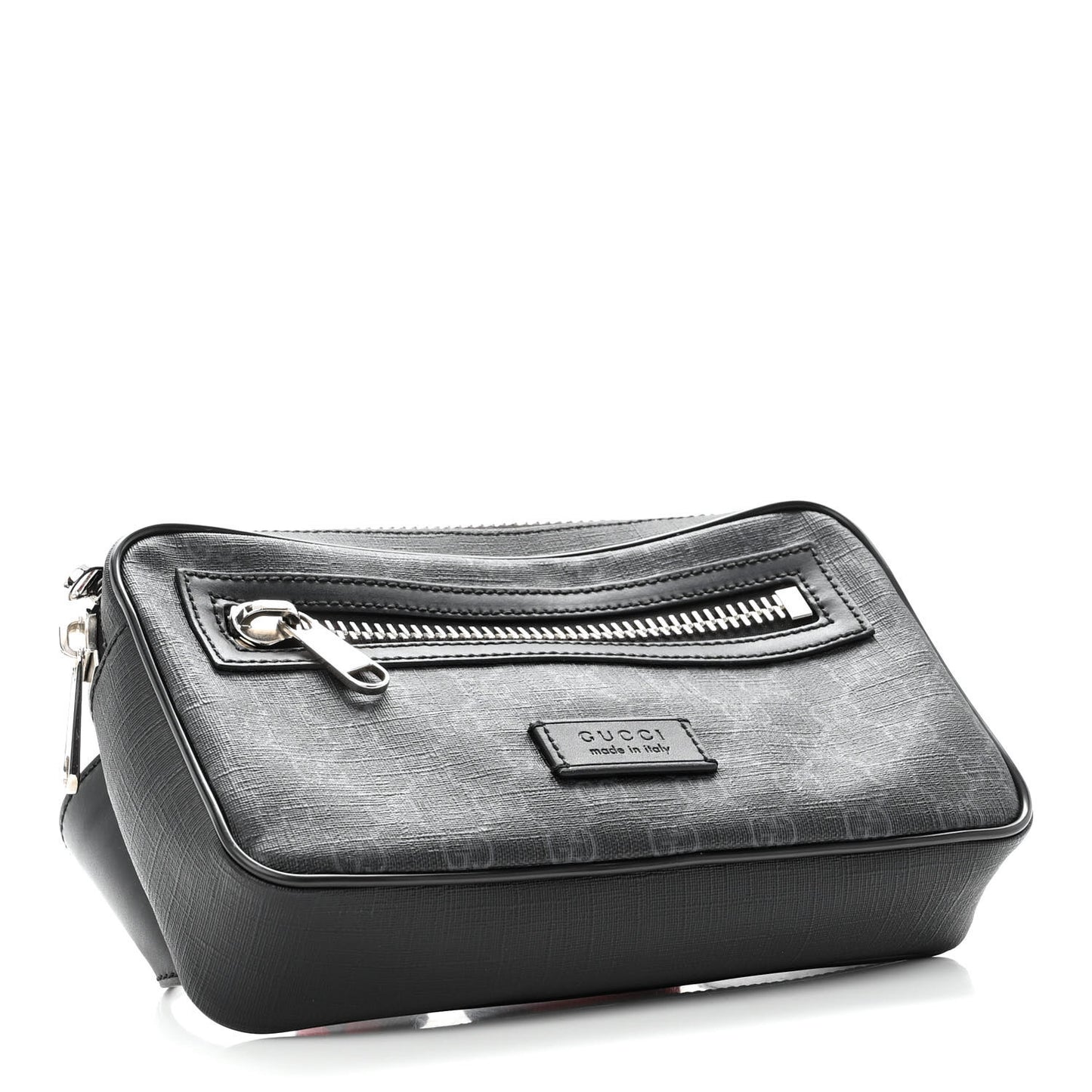 Soft GG Supreme Monogram Web Belt Bag Black Grey