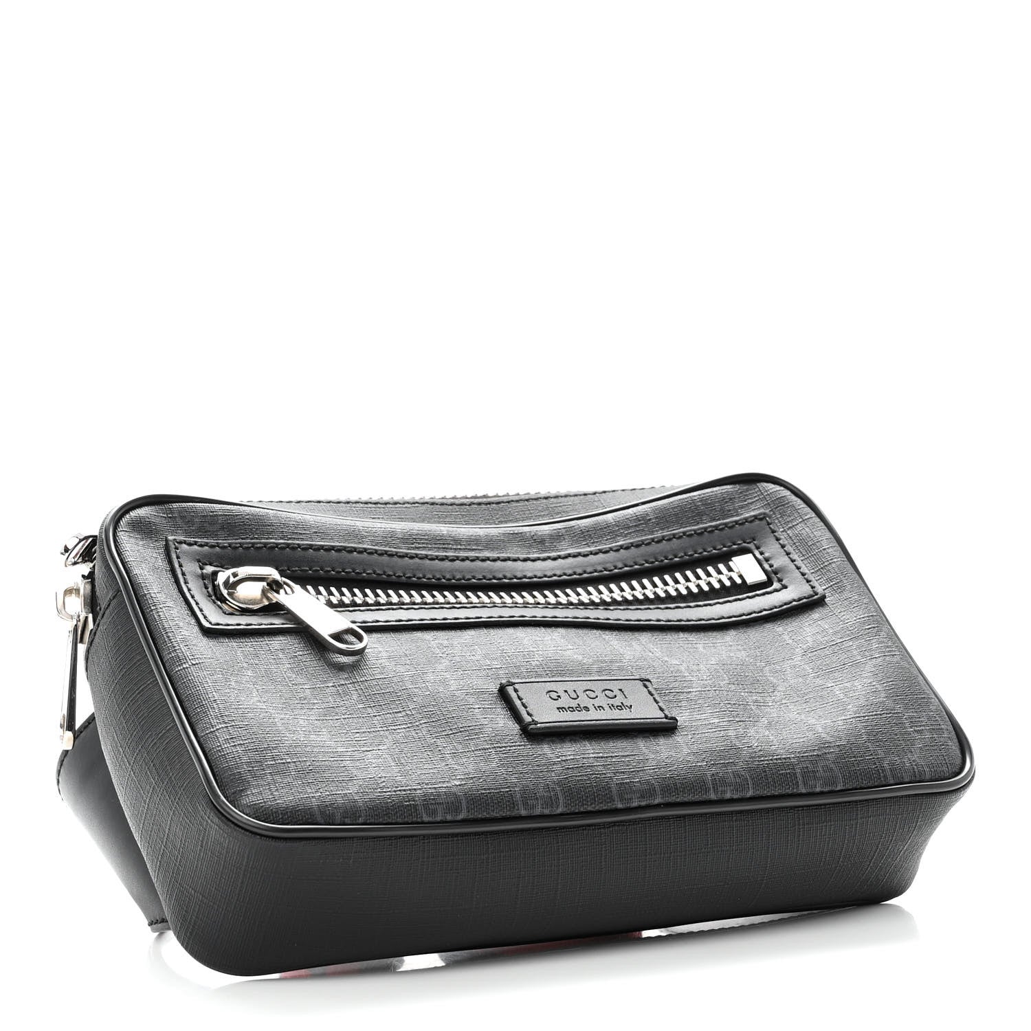 Gucci Soft GG Supreme Monogram Web Belt Bag Black Grey 4 of 12