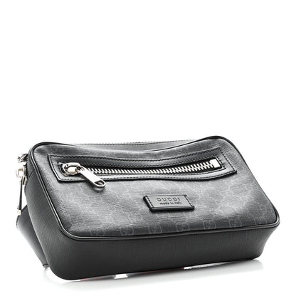 Gucci Soft GG Supreme Monogram Web Belt Bag Black Grey 4 of 12