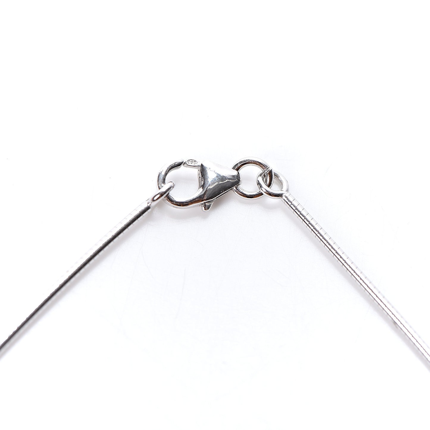 Lacquered Silver Pop H Pendant Necklace Black