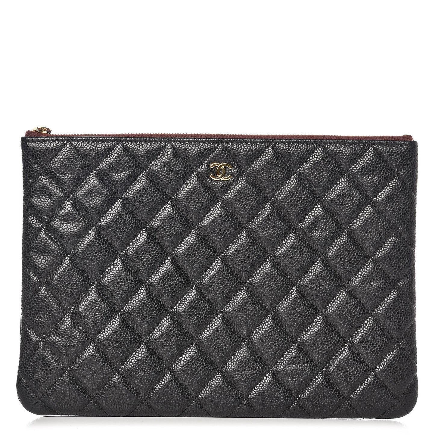 Caviar Quilted Medium Cosmetic Case Black