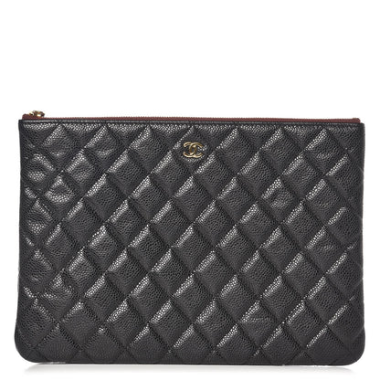 Chanel Caviar Quilted Medium Cosmetic Case Black 1 of 9