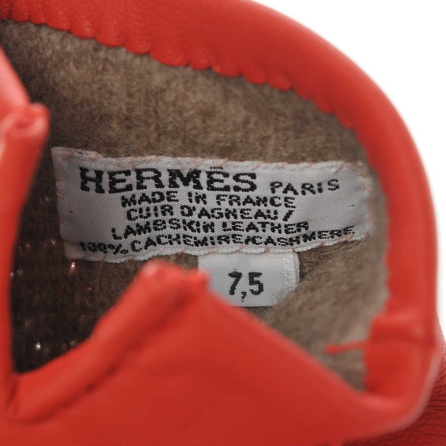 Lambskin Facile Gloves 7.5 Coquelicot