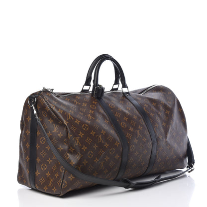 Louis Vuitton Monogram Macassar Keepall Bandouliere 55 3 of 11