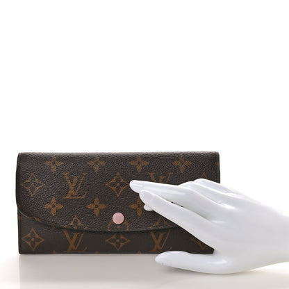 Louis Vuitton Monogram Emilie Wallet Rose Ballerine 2 of 7