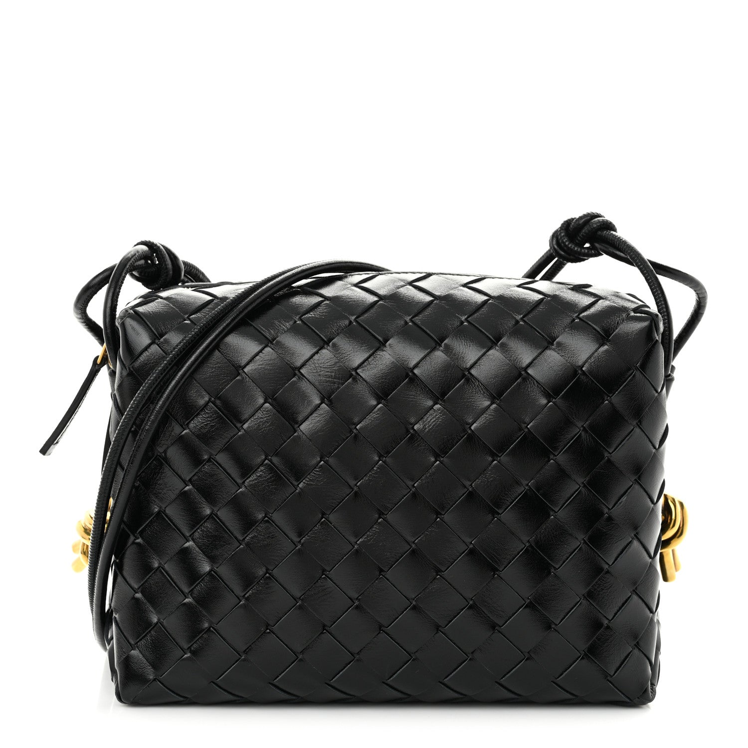 Bottega Veneta Polished Nappa Intrecciato Knot Small Loop Crossbody Bag Space 1 of 9