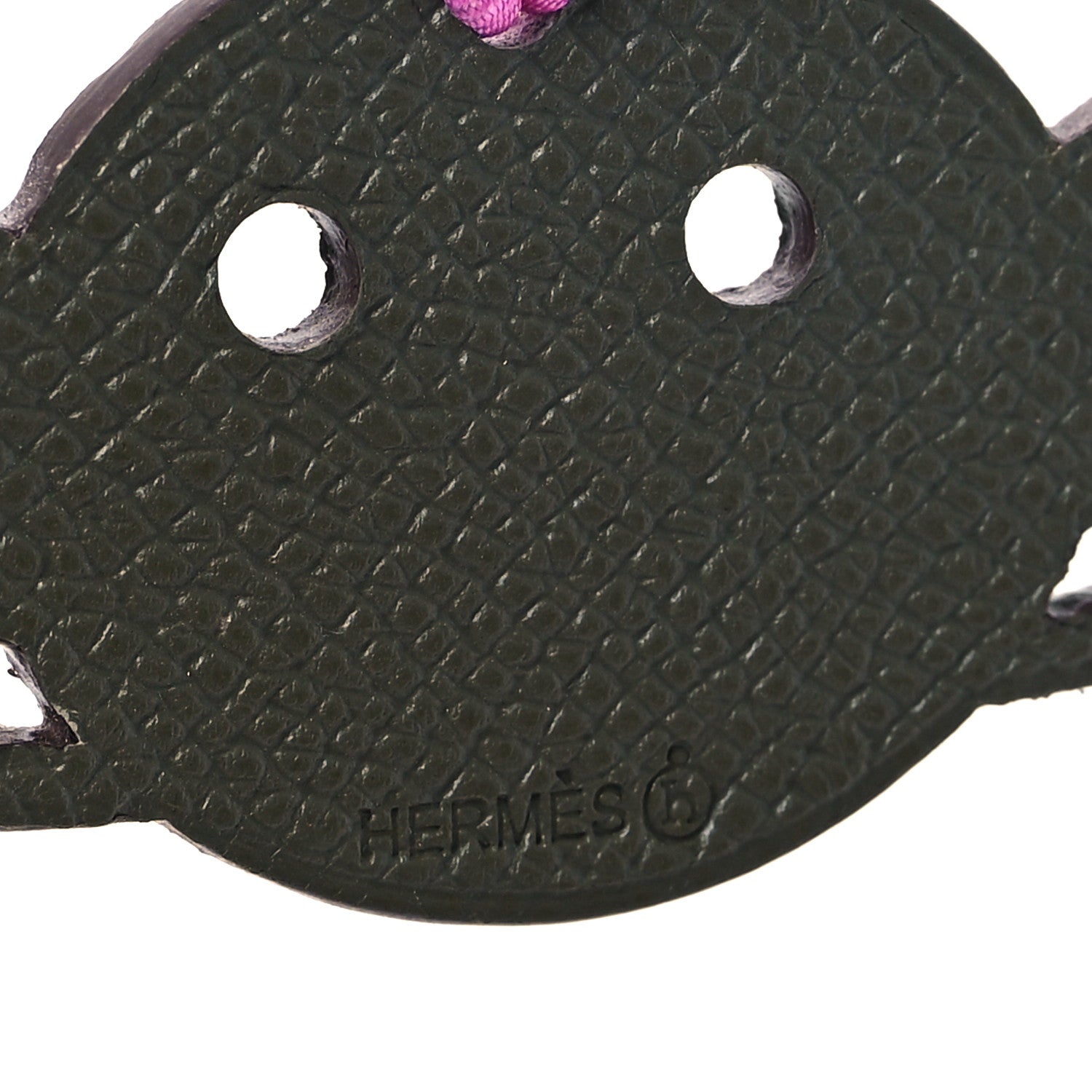 Hermes Epsom Togo Petit H Spider Bag Charm Canopee Gris Mouette 3 of 4