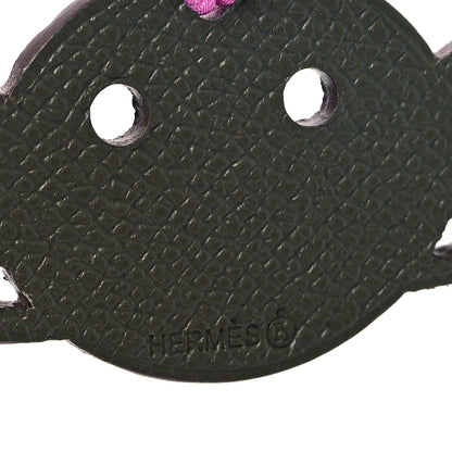 Hermes Epsom Togo Petit H Spider Bag Charm Canopee Gris Mouette 3 of 4