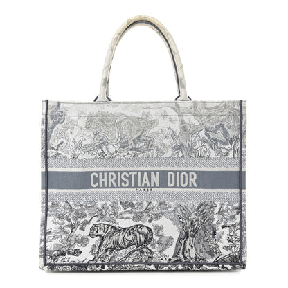 Christian Dior Gradient Canvas Embroidered Large Dioriviera Toile De Jouy Book Tote Blue 1 of 9