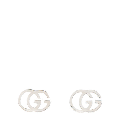 Gucci 18K White Gold GG Tissue Stud Earrings 1 of 6