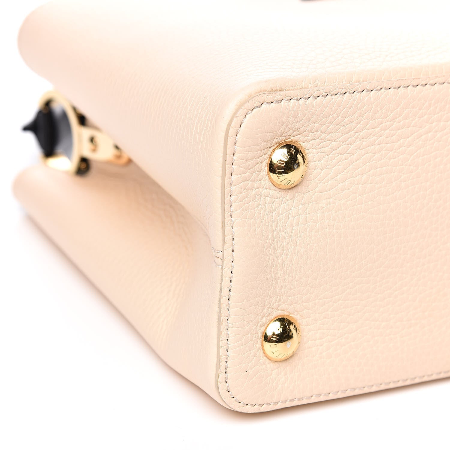 Louis Vuitton Taurillon Capucines PM Creme Black 7 of 10