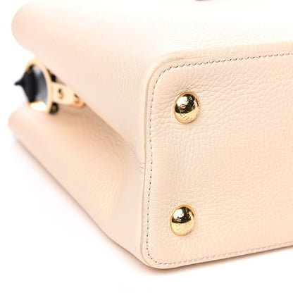 Louis Vuitton Taurillon Capucines PM Creme Black 7 of 10