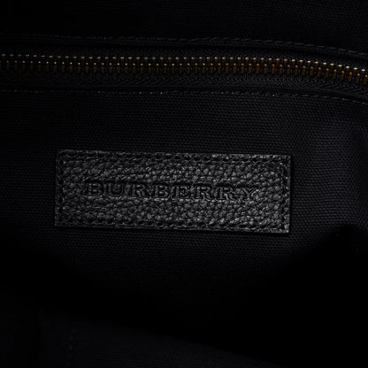 Burberry Grainy Calfskin Mega Check Armley Folding Messenger Black 8 of 8